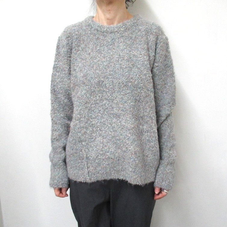 Audrey and john wad  ブークレクルーネックニットプルオーバー /GRGY420